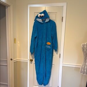 Blue Cookie Monster Onesie Pajamas